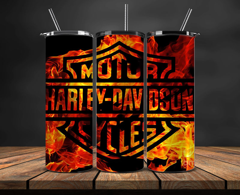 Harley Skinny Tumbler Png, Motor Harley Digital Tumbler Wrap, Moto Tumbler Wrap Design 07