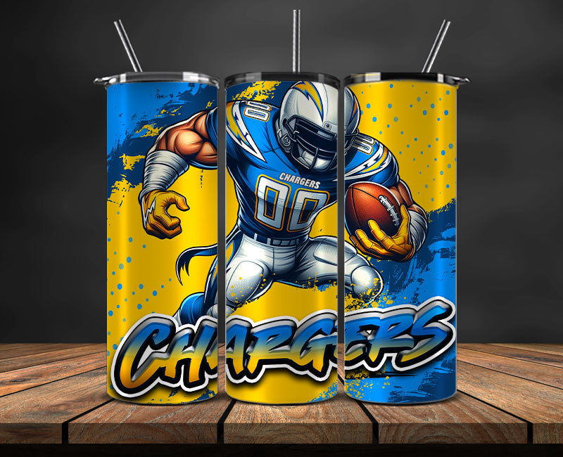Los Angeles Chargers Tumbler Wrap, NFL Tumbler Wrap By AI, AI Tumbler Wrap 82