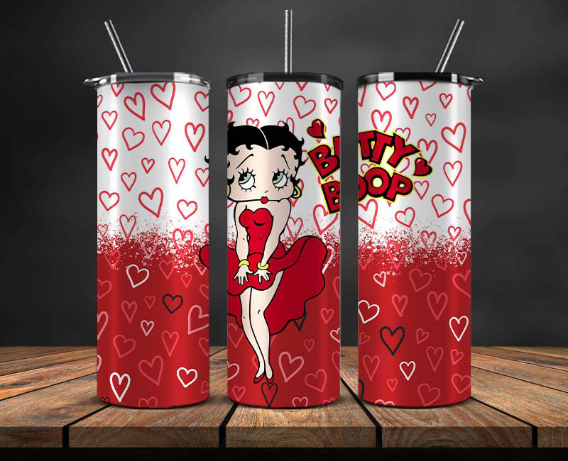 Betty Boop Skinny Tumbler Wrap, Betty Boop Tumbler Wrap ,Betty Boop Design 08