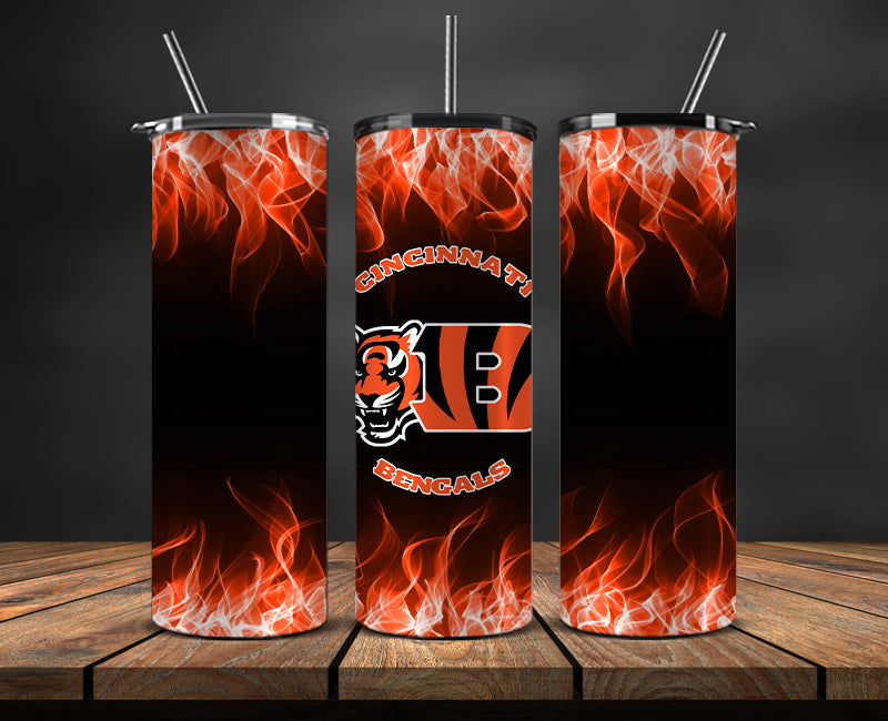 Bengals Tumbler Wrap ,Tumbler 20oz with fire effect 08