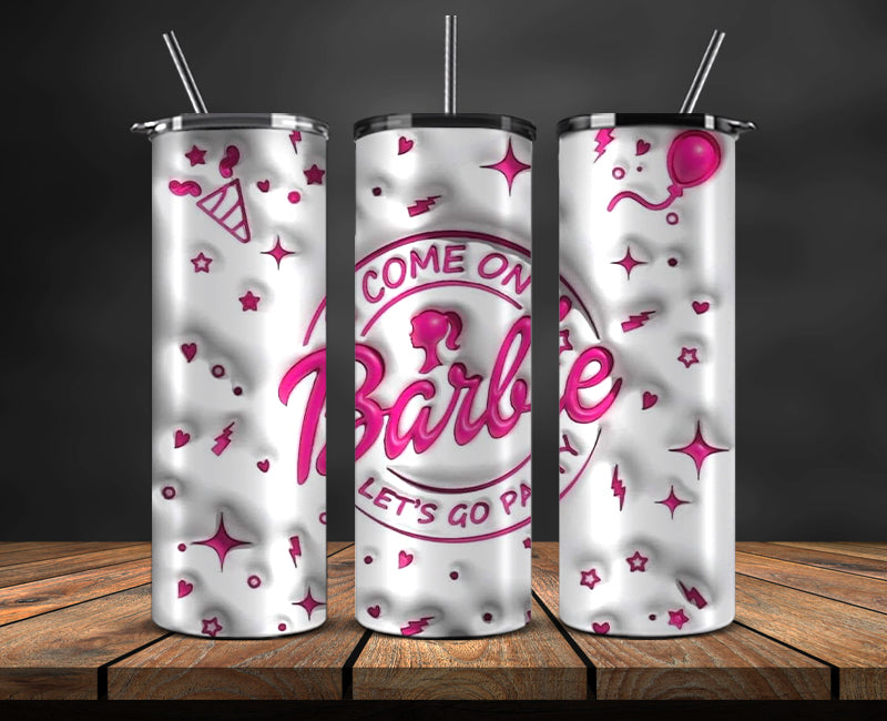 Barbie Tumbler Wrap, Barbie Doll PNG, Barbie Skinny 20oz 08