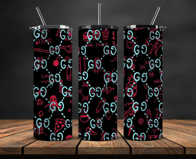 Brand Logo Tumbler Wrap , Fashion Logo Tumbler Wrap, Skinny Tumbler 20oz, Brand Tumbler Wrap 90