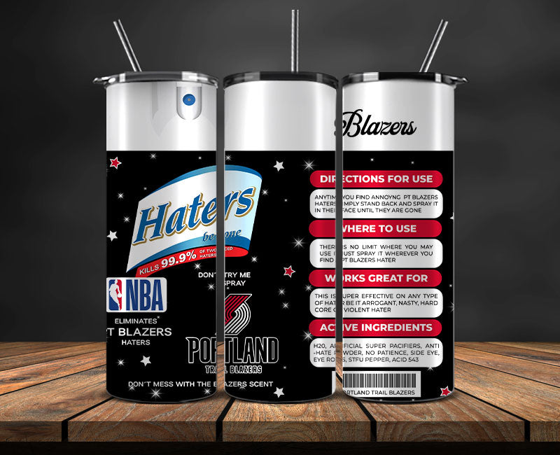Portland Trail Blazers Tumbler Wrap, NBA Tumbler Png , NBA DS-96