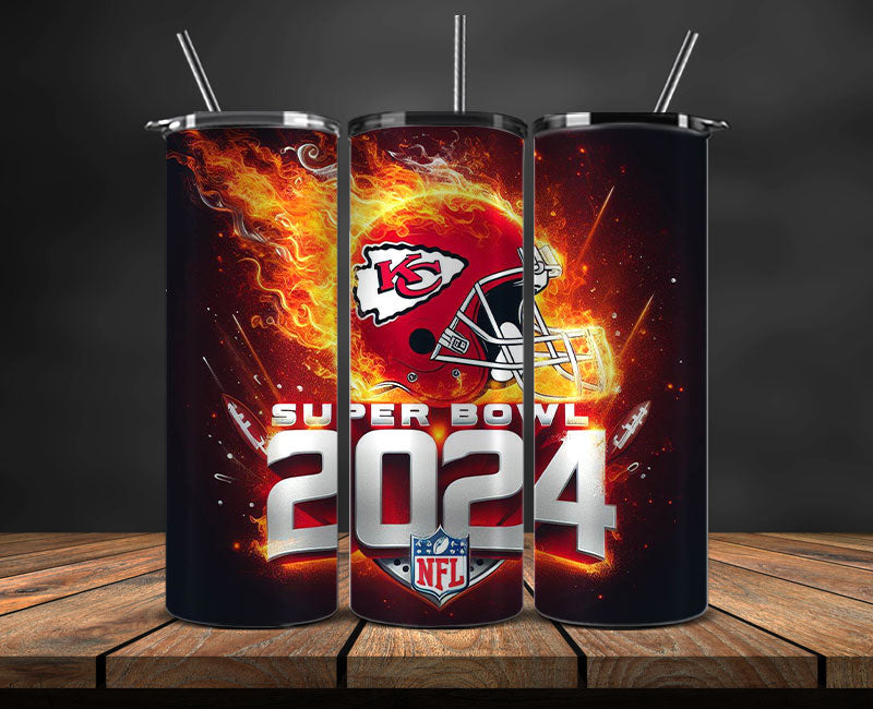 Kansas City Chiefs Vs San Francisco 49ers Super Bowl Tumbler Png, Super Bowl 2024 Tumbler Wrap 98
