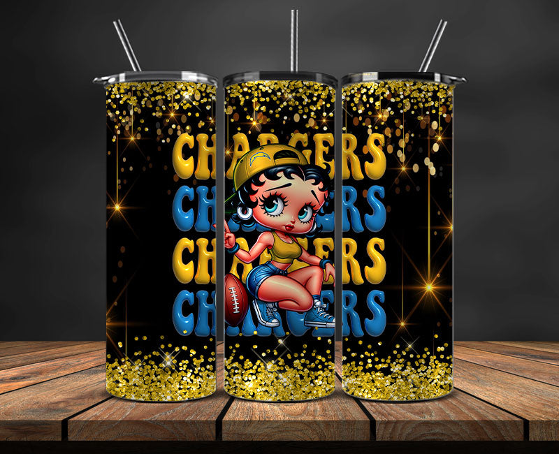 Los Angeles Chargers Tumbler Wraps, NFL Tumbler Wrap By AI, AI Tumbler Wrap 9
