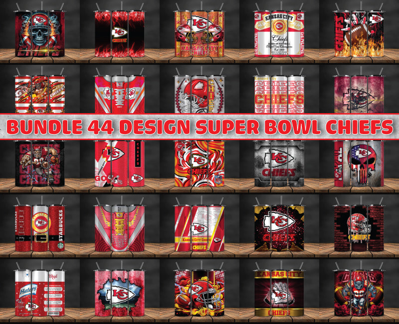 Bundle Kansas City Chiefs Super Bowl Tumbler Png, Super Bowl 2024 Tumbler Wrap,32 Team Sport 24