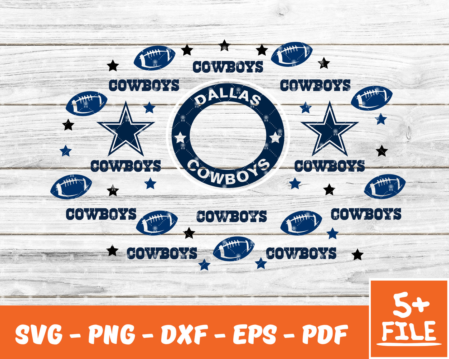 Dallas Cowboys lines through SVG DXF PNG