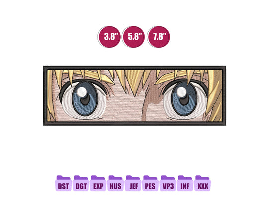Armin Eyes Anime Embroidery Design, Digital Anime Embroidery File 110