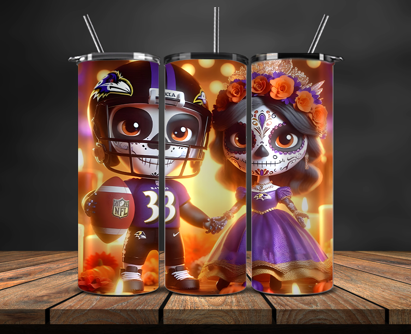 Baltimore Ravens Tumbler Wrap, NFL Trendy Tumbler 11