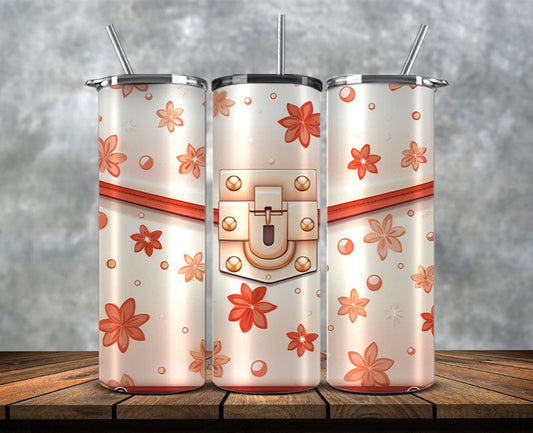 Fashion Tumbler Png, Luxury Skinny Tumbler,Louis Vuitton Tumbler Png, Pattern Logo Fashion Tumbler Png 140