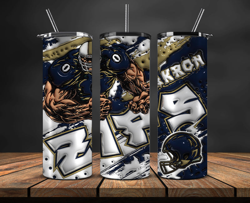 Football Mascot Colleges 3D Tumbler Skinny , Football Tumbler Png ,Nfl Tumbler Wrap 14