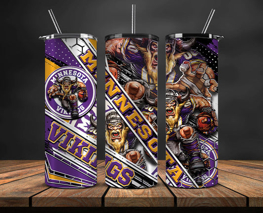 Vikings Football Png , Football Tumbler Png , Nfl Tumbler Wrap 16
