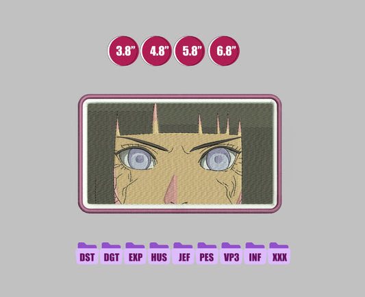 Hinata Anime Embroidery Design, Digital Anime Embroidery File 174