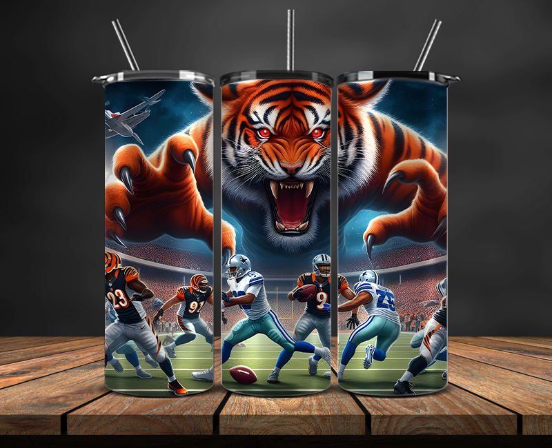 Cincinnati Bengals Tumbler Wrap, NFL Trendy Tumbler 17