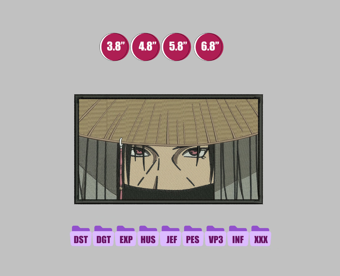Naruto Anime Embroidery Design, Digital Anime Embroidery File 184