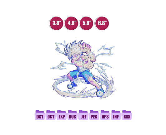 Kakasshi Anime Embroidery Design, Digital Anime Embroidery File 196