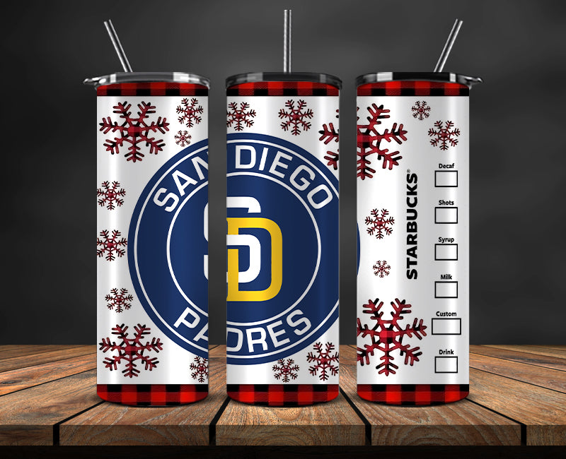 San Diego Padres Png,Christmas MLB Tumbler Png , MLB Christmas Tumbler Wrap 30