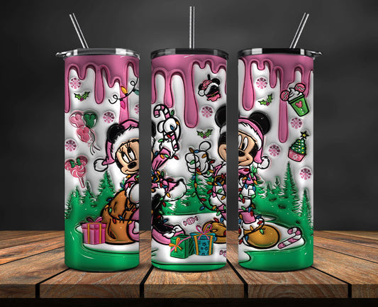 Christmas 20oz Tumbler Wrap PNG, Christmas 3D Inflated Puffy Tumbler Wrap Png, Grinchmas 20oz Png 326
