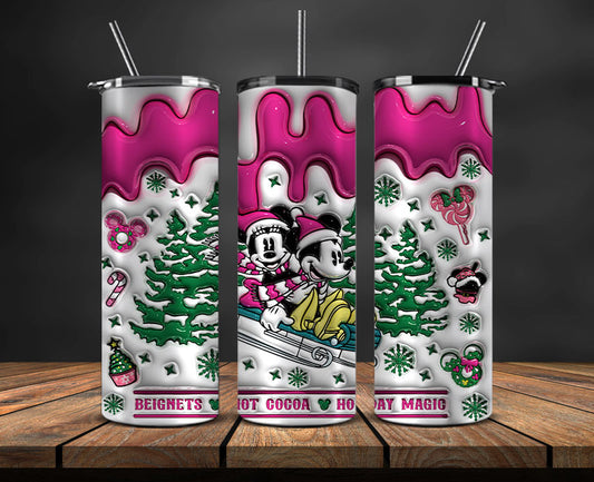 Christmas 20oz Tumbler Wrap PNG, Christmas 3D Inflated Puffy Tumbler Wrap Png, Grinchmas 20oz Png 332