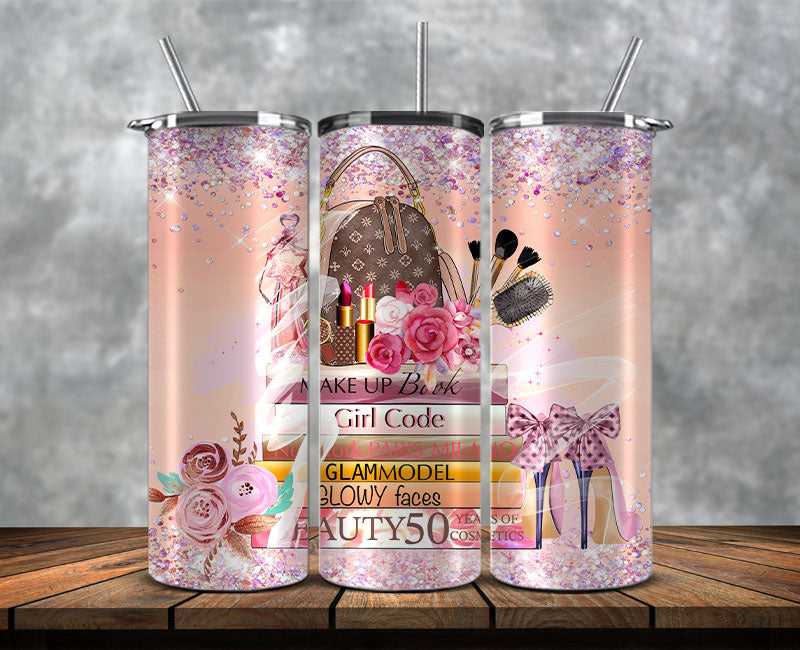 Fashion Tumbler Png, Luxury Skinny Tumbler, Coach Tumbler Png, Pattern Logo Fashion Tumbler Png 40