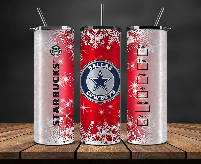 Dallas Cowboys Christmas Tumbler Png,NFL Merry Christmas Png, NFL Christmas Tumbler Wrap 42