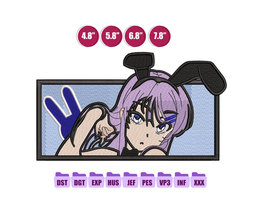 Blue Archive Anime Embroidery Design, Digital Anime Embroidery File 42
