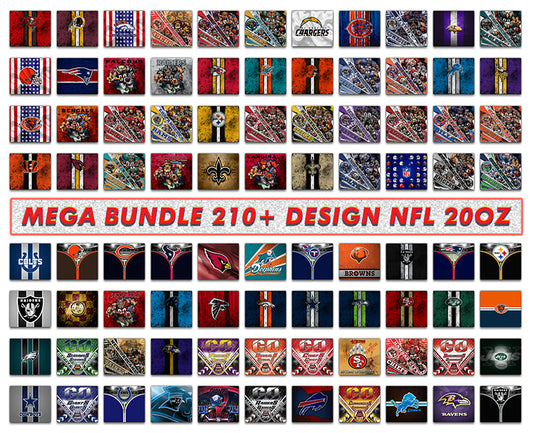 210 Designs NFL Logo Tumbler Wrap, Bundle Sport Tumbler 49