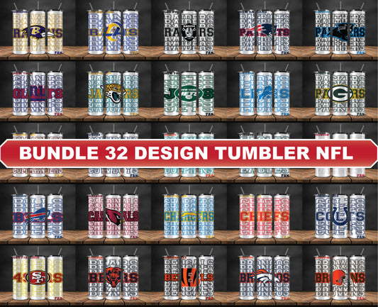 Bundle NFL Logo Tumbler Wrap, Bundle Sport Tumbler 51