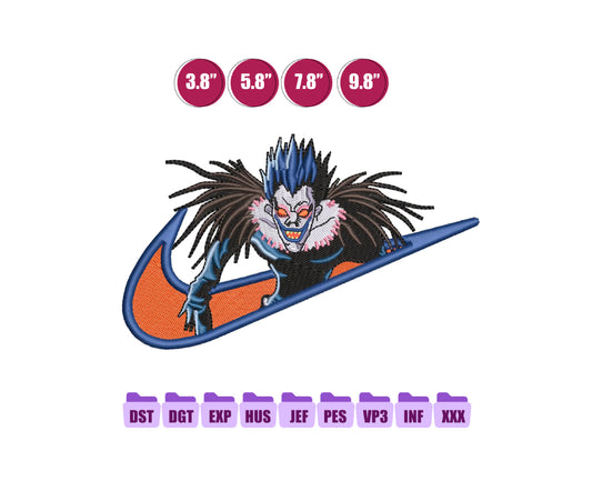 Ni ke Ryuk Anime Embroidery Design, Ni ke Anime Embroidery Designs 53