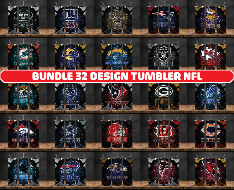 Bundle NFL Logo Tumbler Wrap, Bundle Sport Tumbler 61