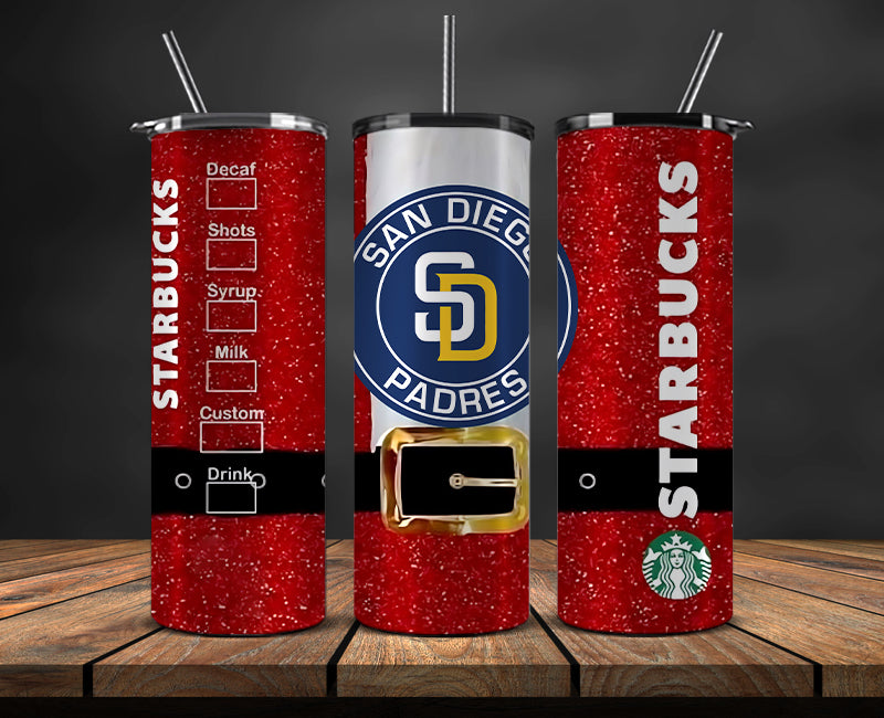 San Diego Padres Png,Christmas MLB Tumbler Png , MLB Christmas Tumbler Wrap 90