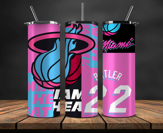 Miami Heat Tumbler,Basketball Sports Tumbler , Basketball Tumbler Wrap, Nba Tumbler Wrap 09