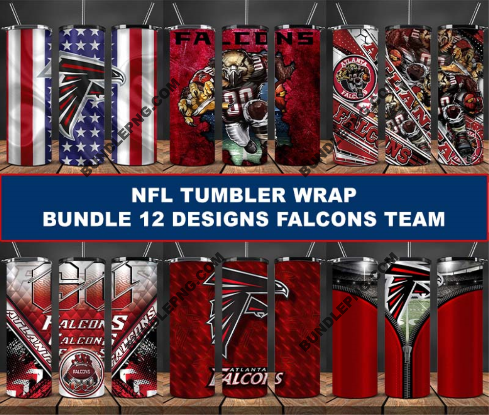 Falcons Tumbler Wrap , Football Tumbler Png ,32 Team Sport03 – Bundlepng