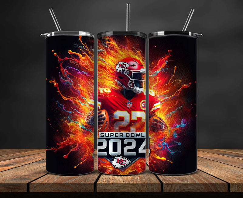 Kansas City Chiefs Vs San Francisco 49ers Super Bowl Tumbler Png, Super Bowl 2024 Tumbler Wrap 103