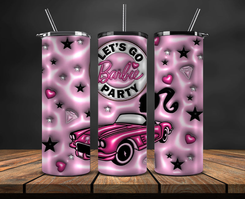Barbie Tumbler Wrap, Barbie Doll PNG,  Barbie Skinny 20oz 11