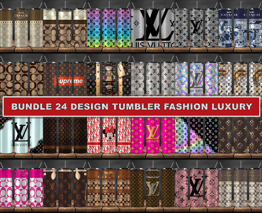 Logo Fashion Tumbler Wrap , Gucci, Louis Vuitton, Chanel, Coach,Dior,  Skinny Tumbler 77