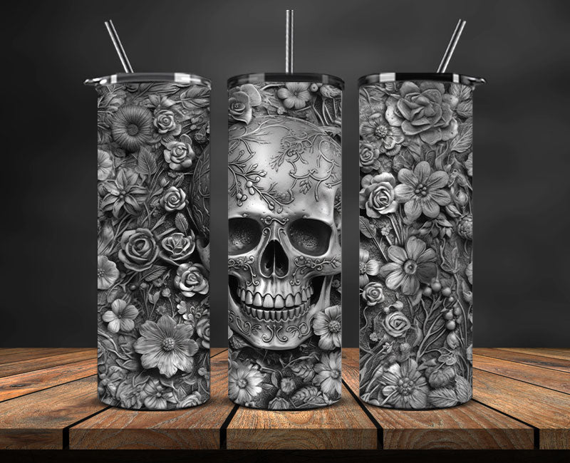 3D Flowers Tumbler Wrap, 3D Floral Sublimation Tumbler Design , 3D Tumbler Wrap,Instant Digital Download PNG 12