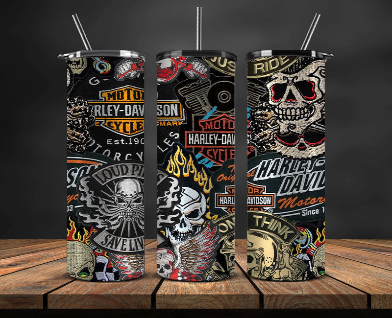 Harley Skinny Tumbler Png, Motor Harley Digital Tumbler Wrap, Moto Tumbler Wrap 16