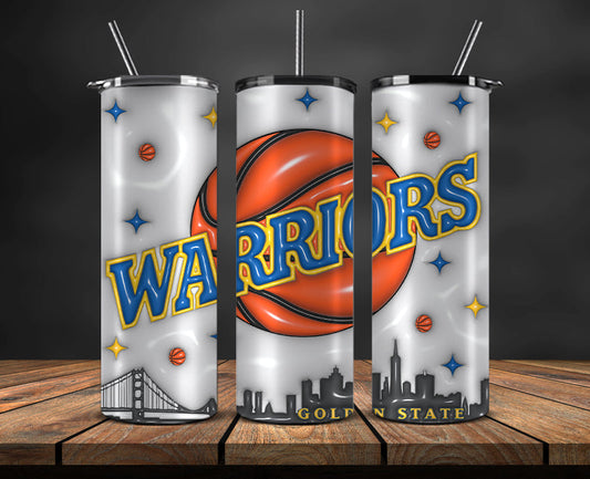3D Inflated SF Warriors Basketball Team, NBA Tumbler Png , NBA DS-20