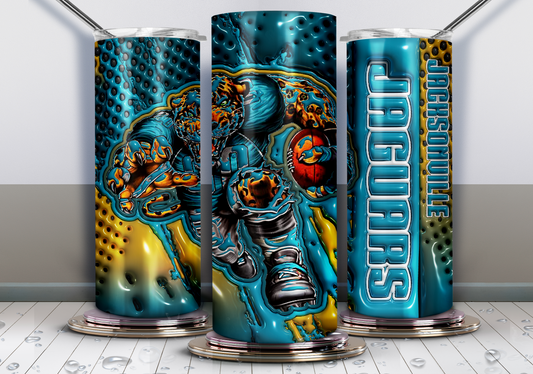 Jaguars Tumbler Wrap , 3D Nfl Tumbler Wrap, Nfl Mascot Tumbler  22