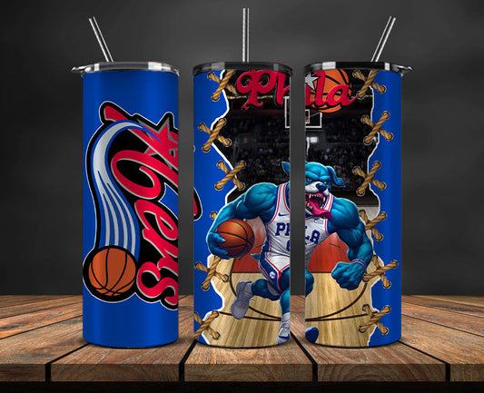 Philadelphia Skinny Tumbler Wrap, NBA Tumbler Png , NBA DS-26
