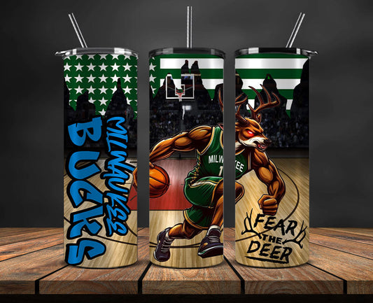 Milwaukee Tumbler Wrap, NBA Tumbler Png , NBA DS-30