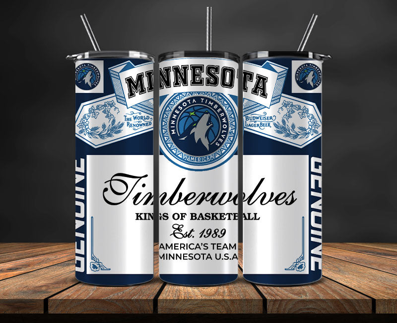 Minnesota Timberwolves Tumbler Wrap, NBA Tumbler Png , NBA DS-31