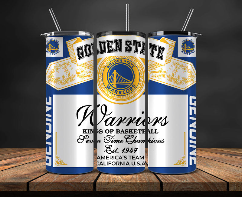 Golden State Warriors Tumbler Wrap, NBA Tumbler Png , NBA DS-32
