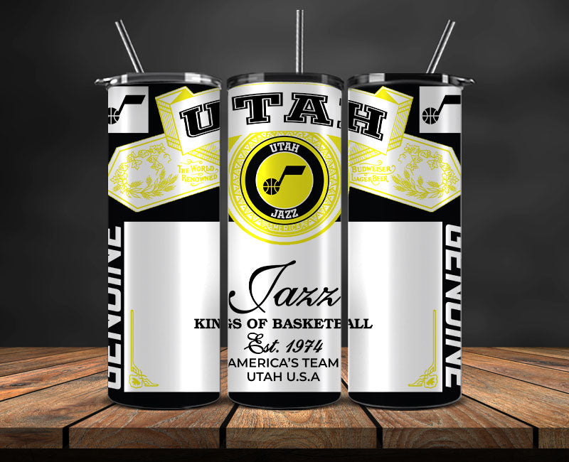 Utah Jazz Tumbler Wrap, NBA Tumbler Png , NBA DS-33