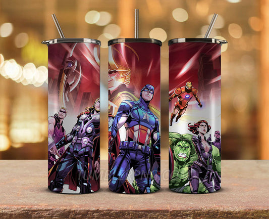 Mar vel Tumbler Png, Superhero Tumbler Skinny 20 oz , Cartoon Skinny Tumbler 20 oz Sublimation Design Png, Mar vel Heroes Tumbler Skinny 34