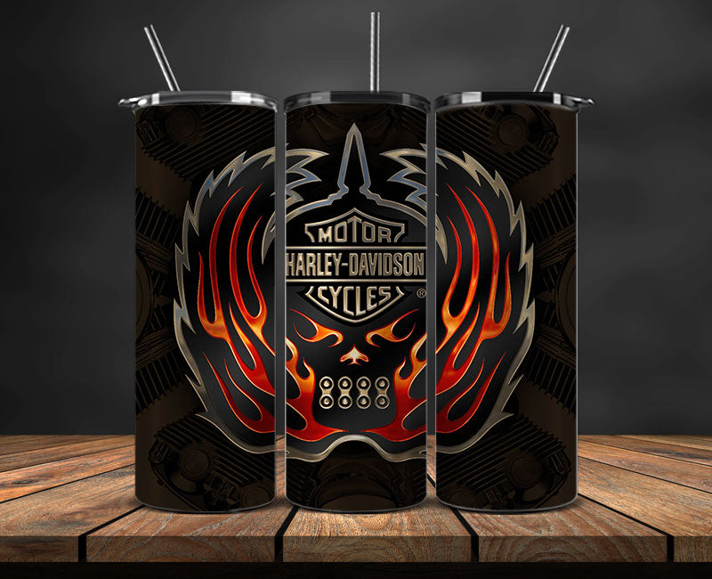 Harley Skinny Tumbler Png, Motor Harley Digital Tumbler Wrap, Moto Tumbler Wrap Design 38