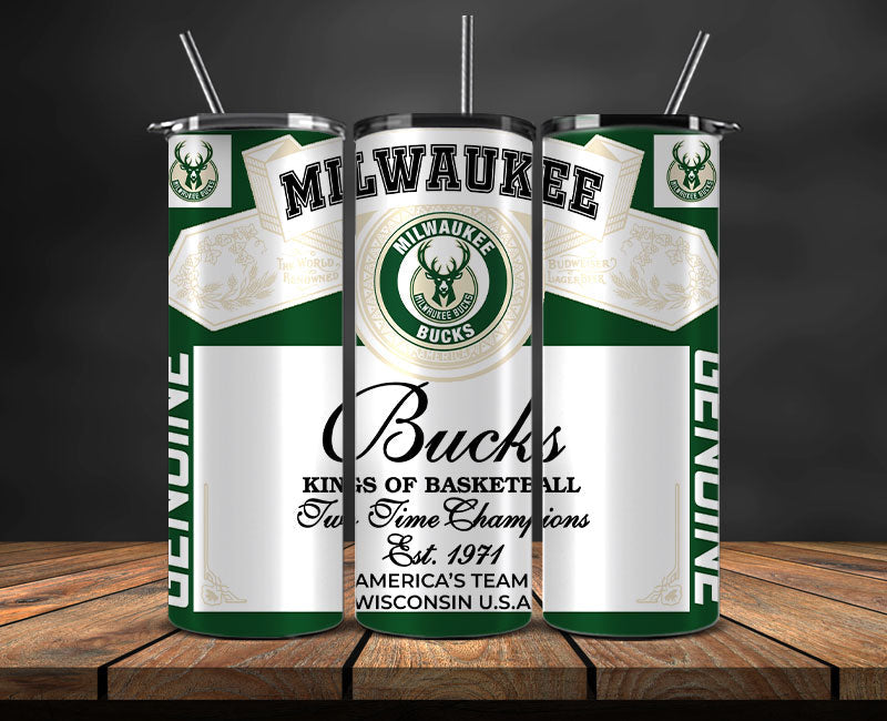 Milwaukee Bucks Tumbler Wrap, NBA Tumbler Png , NBA DS-39