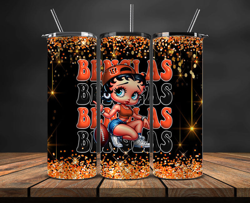 Cincinnati Bengals Tumbler Wraps, NFL Tumbler Wrap By AI, AI Tumbler Wrap 3