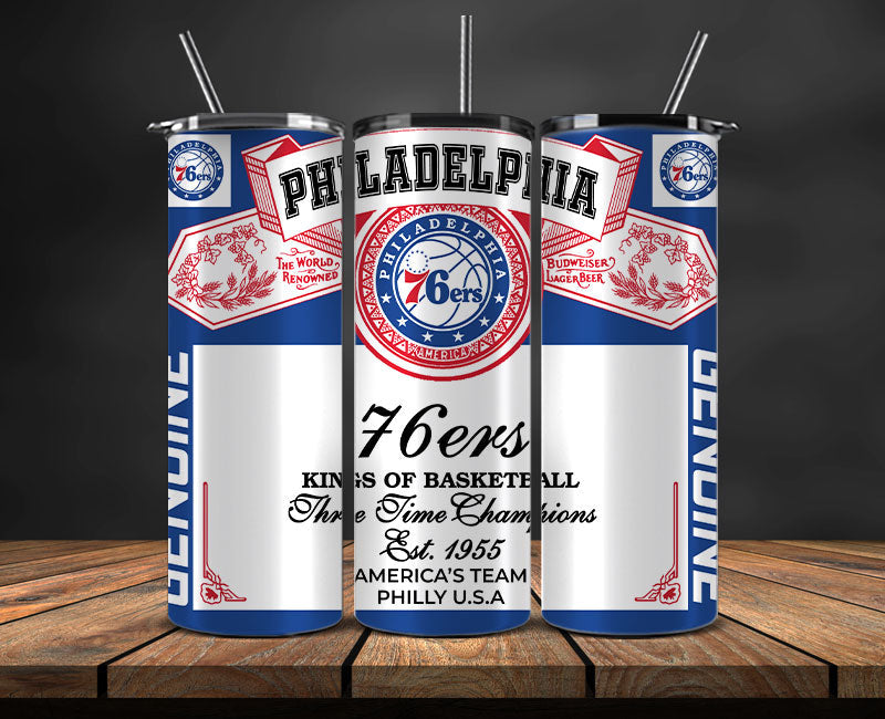 Philadelphia 76ers Tumbler Wrap, NBA Tumbler Png , NBA DS-40